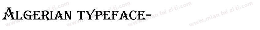 Algerian typeface字体转换